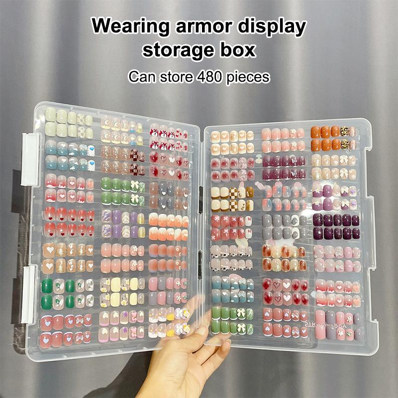 Fake Nail Tip Storage Box Large Capacity Exhibition Display Board Diy Photo Prop Board Simple Storage Box