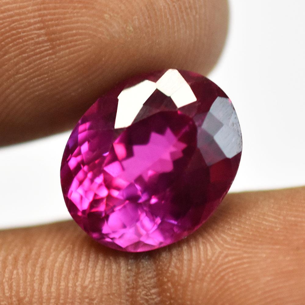 Přírodní certifikovaný fialový safír oválný broušený drahokam 11,45 ct ze Srí Lanky