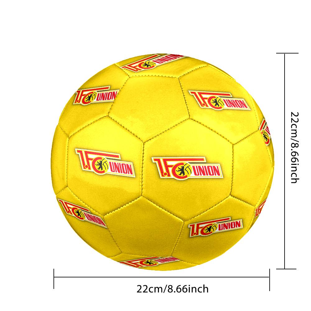 1. FC Union Berlin Indoor Soccer Ball Colorful All Ages Size 5 Machine Stitched PVC Competition Ready Durable High-Bounce