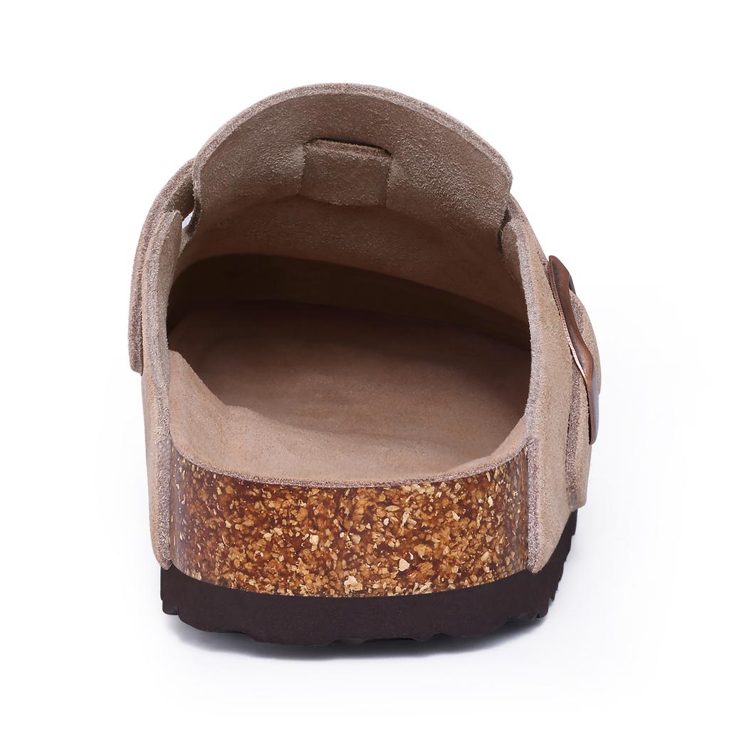 Fashion Kidmi Women's Genuine Suede Clogs Soft Footbed Leather Potato Shoes Comfort Slip On Clogs with Arch Support Fashion Home Slipper