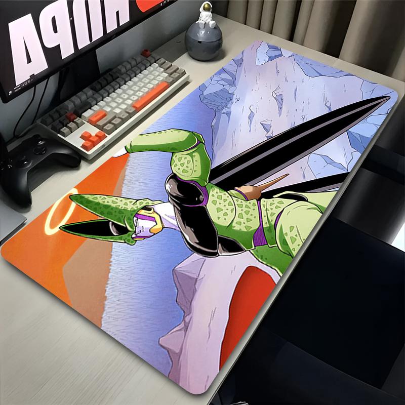 Gaming Mouse pad Dragon Ball Cell Esports Gamer Keyboard Mat Non Slip Computer Desk Mat Cool Anime DBZ Mousepad Home Desk Decor