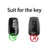 Kristall-TPU 3-Tasten Passend für Toyota Corolla Yaris Cross Prius Hilux Land Cruiser Lc200 Lc250 Lc300 Smart Auto Schlüsselanhänger Hülle Tasche Fernbedienungstasche