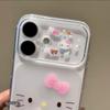 Cute big face kt suitable for Apple 17Promax large window mobile phone case IP16/15/14 cartoon 13 matte 12