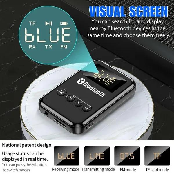 Newest USB Bluetooth 5.0 Transmitter Receiver 4 In 1 Wireless Audio 3.5mm Aux Car Adapter
