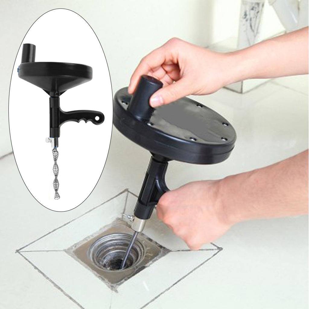 Plumbing Clog Remover Dredger Drain Augers Hook Steel Dredging Sink Cable Kitchen Sewers , Black 5M