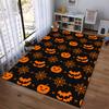 Halloween Pumpkin & Bat Pattern Rug Non-slip Rug Suitable for Living Room and Bedroom Sofas.