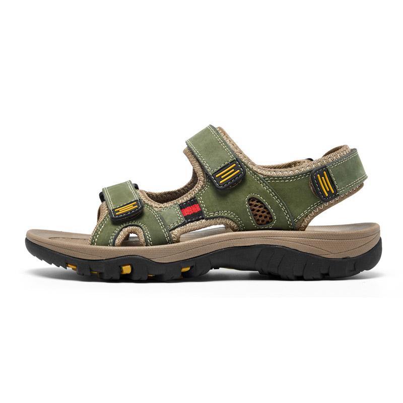 Letnie Męskie Sandały ze Skóry Naturalnej w Dużych Rozmiarach Męskie Sandały Plażowe Sandały Outdoorowe dla Mężczyzn