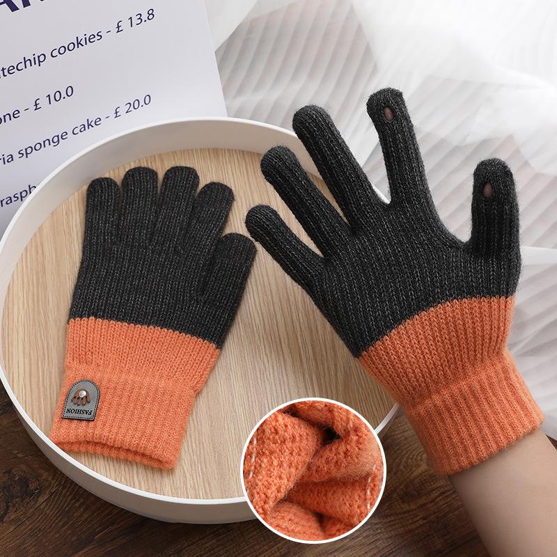 

Men s Knitted Gloves Thickened Warm Cycling and Driving Women s Knitted Touchscreen Gloves