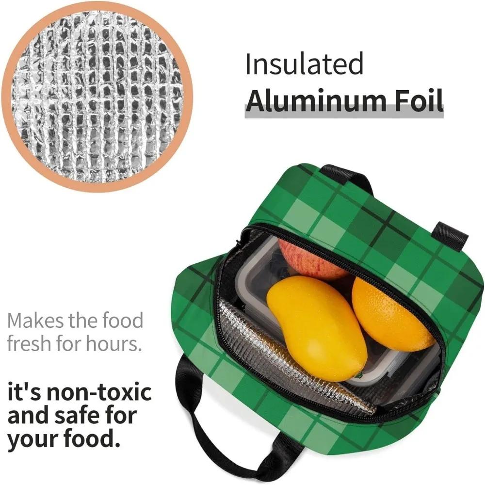 Celebrate St Patrick'S Day Lunch Bag for Women Men Cute Tote Insulated Lunch Box with Pocket for Work Office Travel Picnic