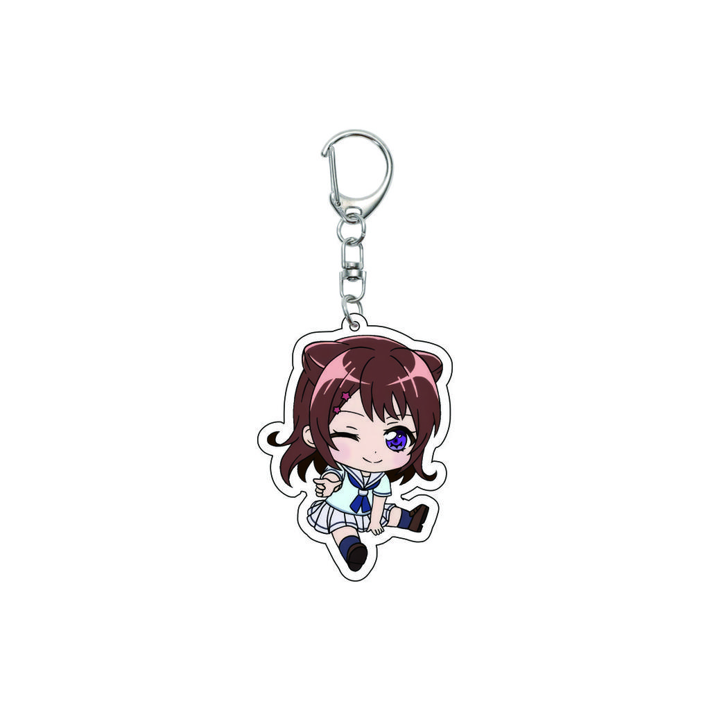 55MM Anime banG Dream Keychain Toyama Kasumi/Saya Yamabuki/Hanazono Tae Key Chain Acrylic Model Plate Christmas Gifts