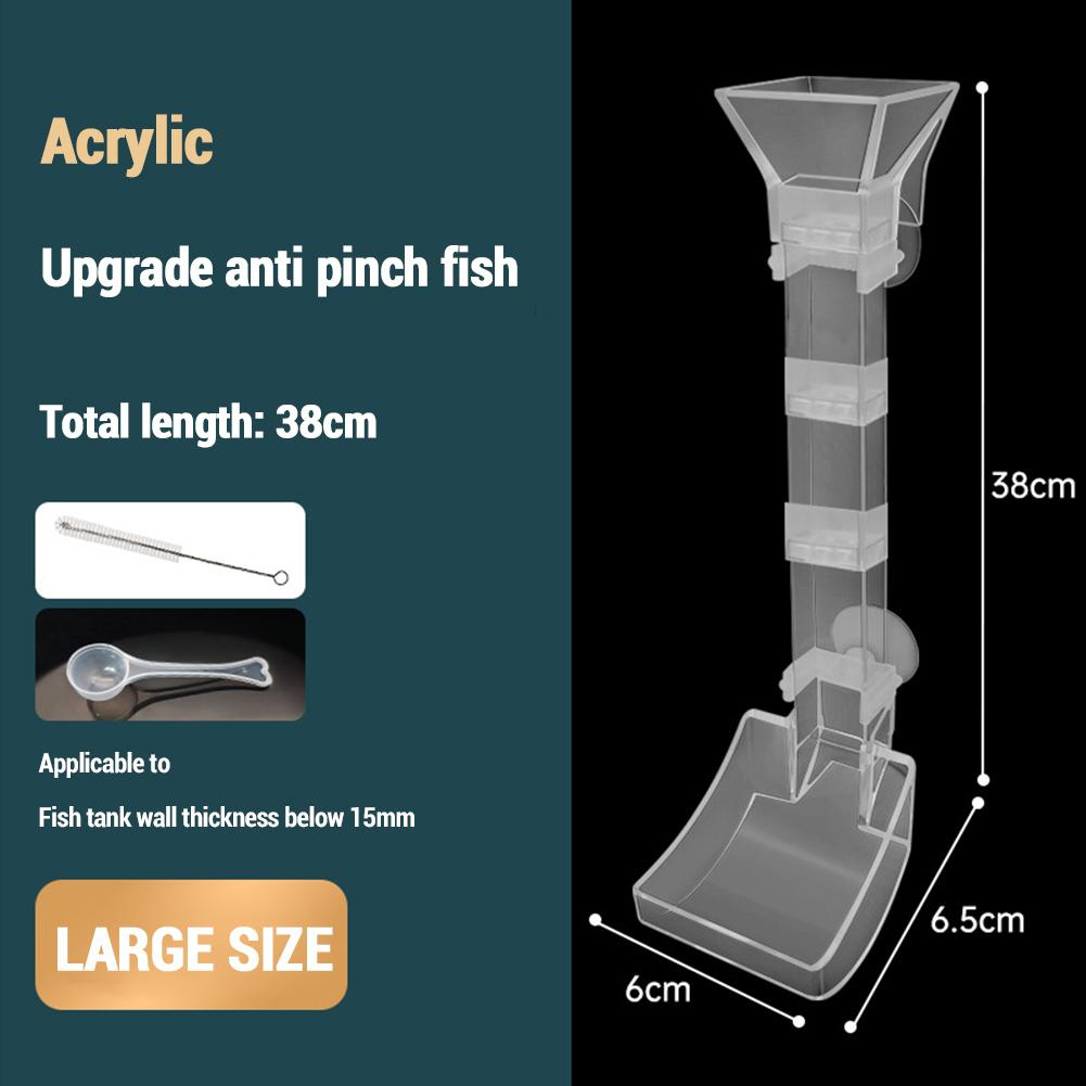 Fish Shrimp Feeder Tube, Clear Aquarium Feeding Dish Set With Cleaning Brush, Feeding Ring, Adjustable Tube And Bowl, 2 Suction Cups, Fish Tank Suppli