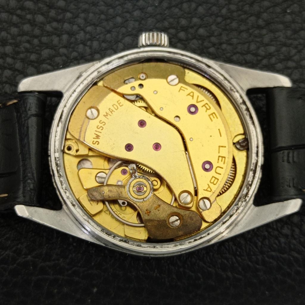 FAVRE LEUBA SEA KING VINTAGE HAND-WINDING SWISS MENS SIGN CASE WATCH A702021-5 R208-a702021