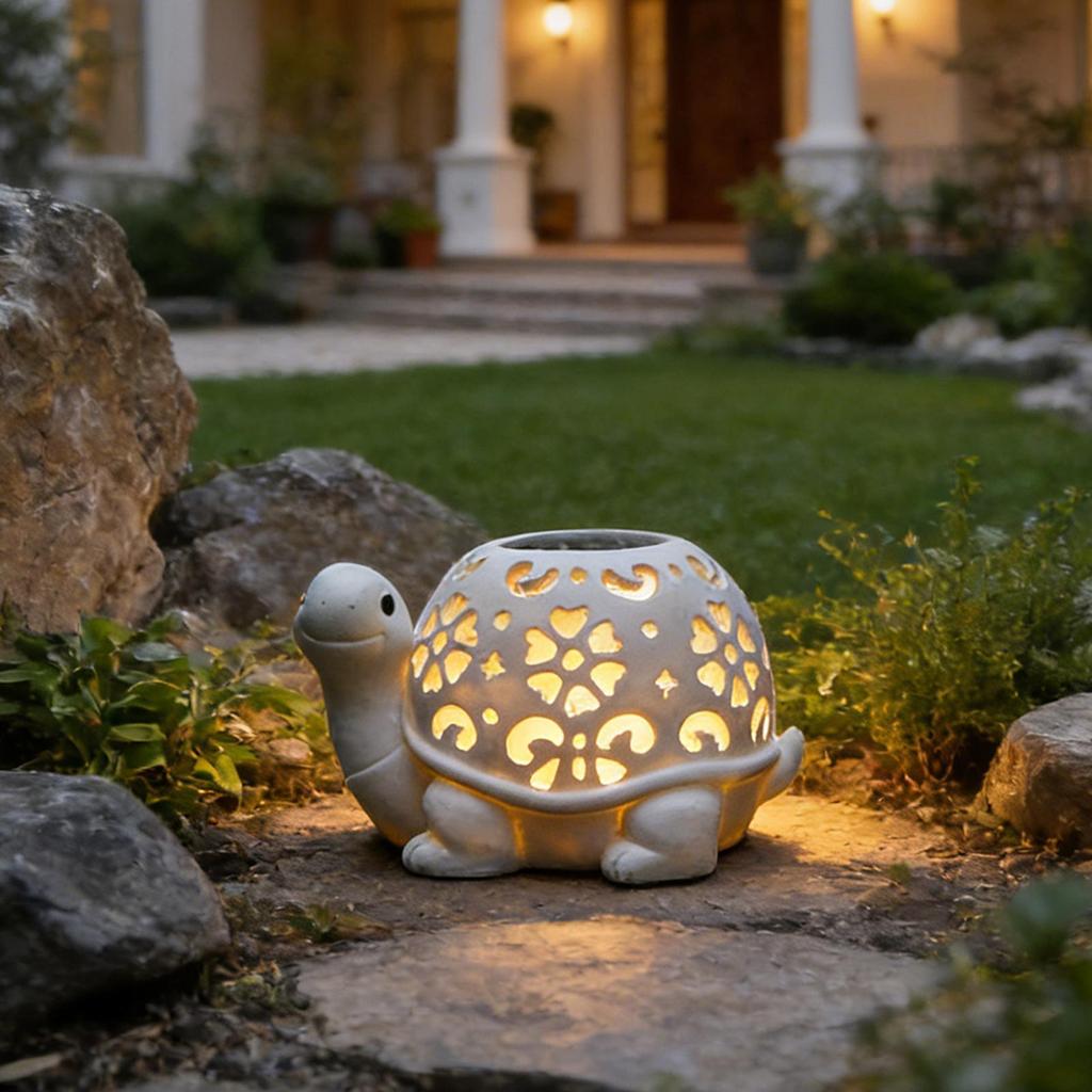 Solar Lights Outdoor Waterproof LED Turtle Lantern Solar Garden Lights Animal Figurines for Yard Patio Porch Lawn Pathway