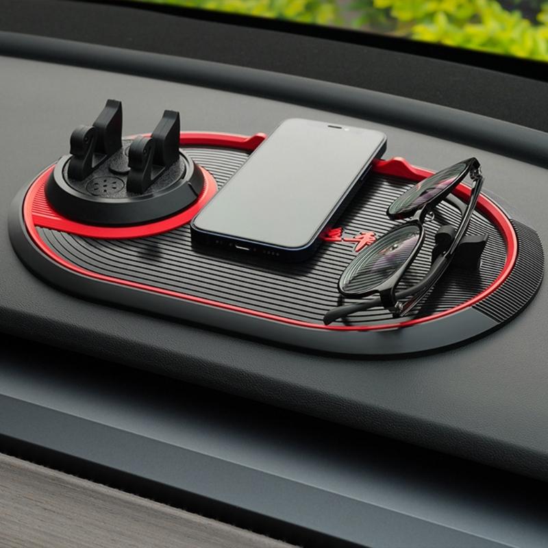 Multifunctional Phone Holder Non Slip Sticky Anti Slide Mount Silicone Dashboard Car Pad Mat Navigation Storage Cushion