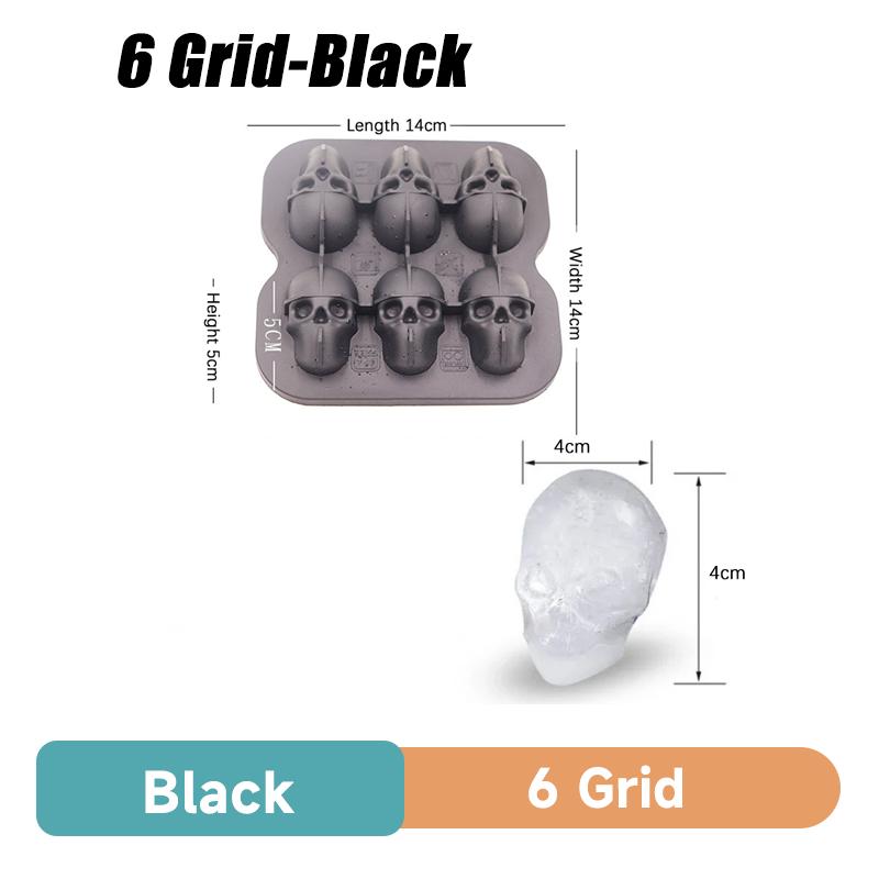 

3D Череп силиконовая форма лоток для льда форма для кубиков льда форма для шариков льда виски вино коктейль кубики форма