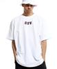 CREAM SODA LAB [2Pack] Reverse Usa Small Logo Short Sleeve T-Shirt Black (White) White (Navy)