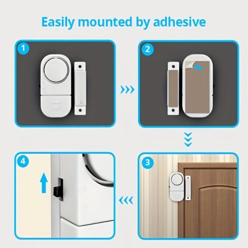 Door Window Burglar Alarm Sensor Wireless Magnetic Control Alarm Home Anti-Theft Security Alarm System Door Open Detectors