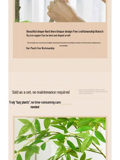 Large Indoor Potted Nandina Domestica Faux Plant - Luxury Green Décor for Living Room