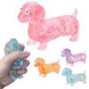 Cute Puppy Slow Rising Toys Sparkling Powder Squishy Toys Sausage Dog Fidget  Children Gifts
