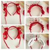 Tassel Chinese New Year Headband Red Hanfu Hairband All-match Crown Headwear  Children