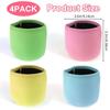 4pcs Colorful Cup Sleeves Insulated Cup Cover Ice Cream Jar Neoprene Sleeve Temperature Resistants Cup Cover Sleeves