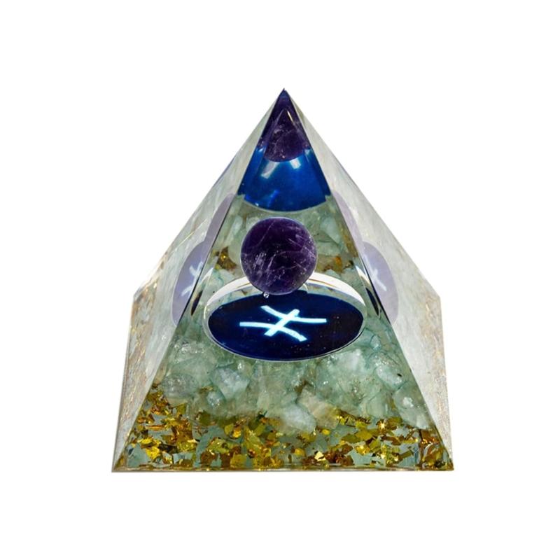 Zodiacs Orgone Pyramid Zodiacs Healings Crystals Stone Chakras Reiki Orgonite Crystals Pyramid Lucky Energys Home Decors