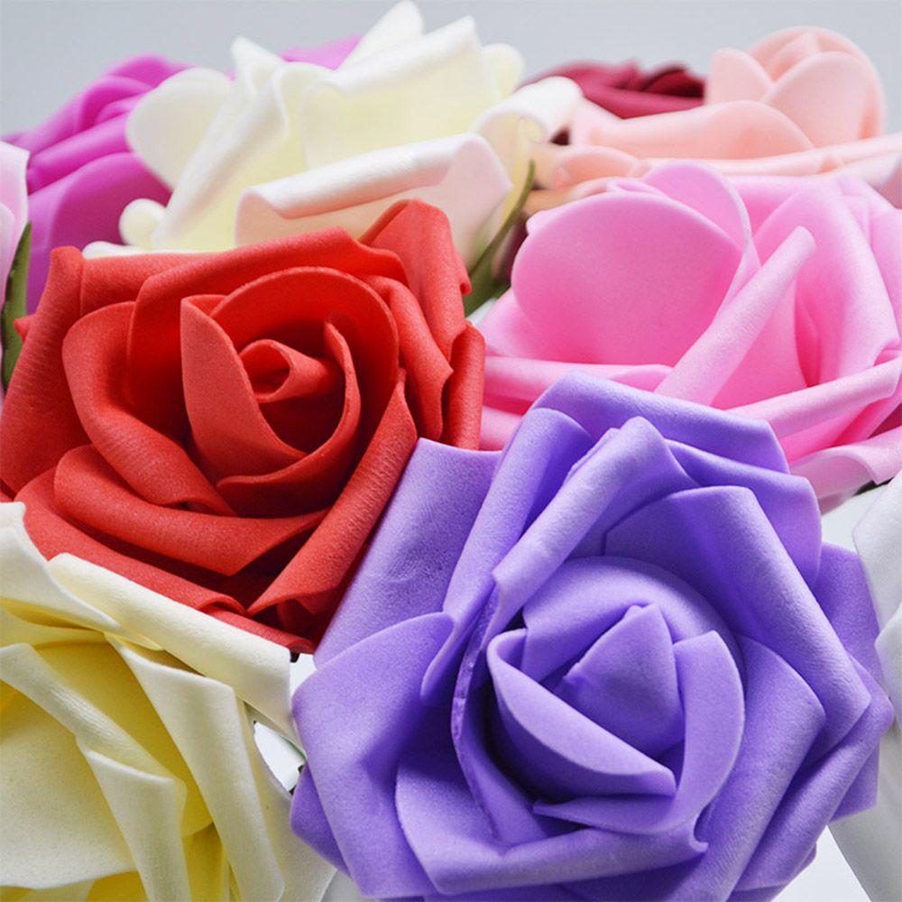 Buy Decorative With Stem Fake PE Foam Flowers Artificial Rose Flower ...