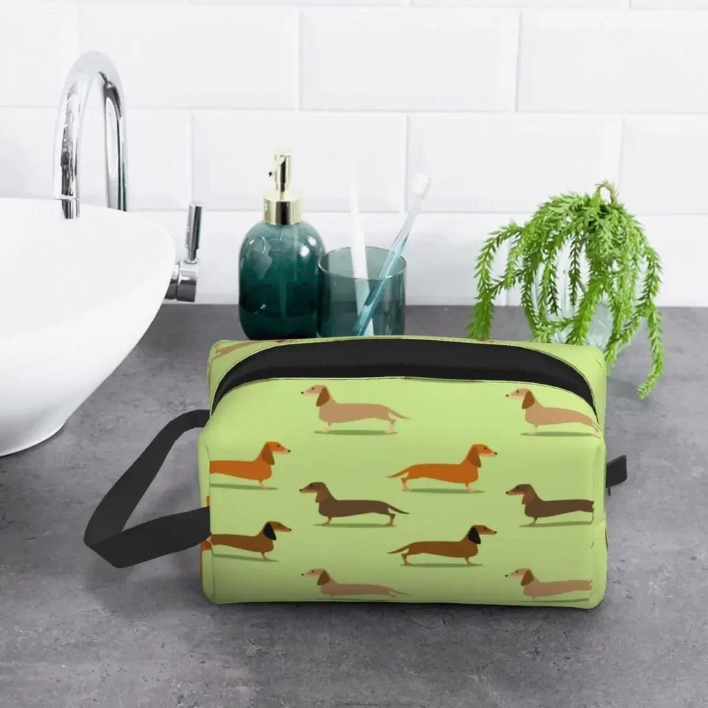 Dachshund Badger Cosmetic Bag Women Cute Big Capacity Sausage Dog Makeup Case Beauty Storage Toiletry Bags