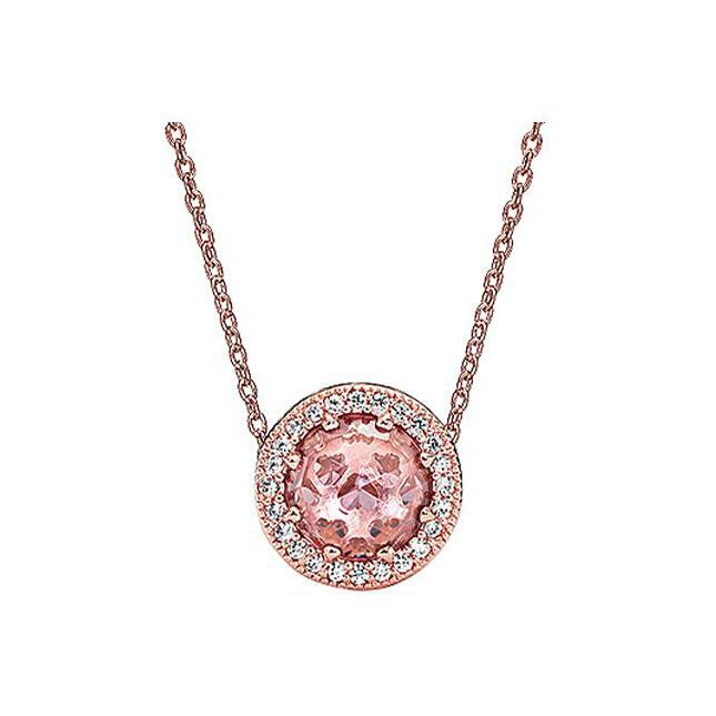 Pandora Gentle Heart Alloy Necklace Women necklace ZT0714 Box,Lavender