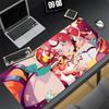 Gaming Mouse Pad Large Desk Mat Antislip Stitched Edges Cute Anime Girl Colorful Cartoon Print Waterproof Mat for Home