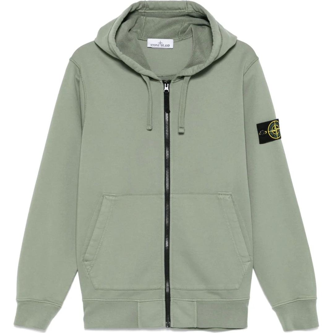 

Stone Island Hooded Long Sleeve Solid Color Zip Jacket Men Jacket Green K1S156100042S0051-V0055 L