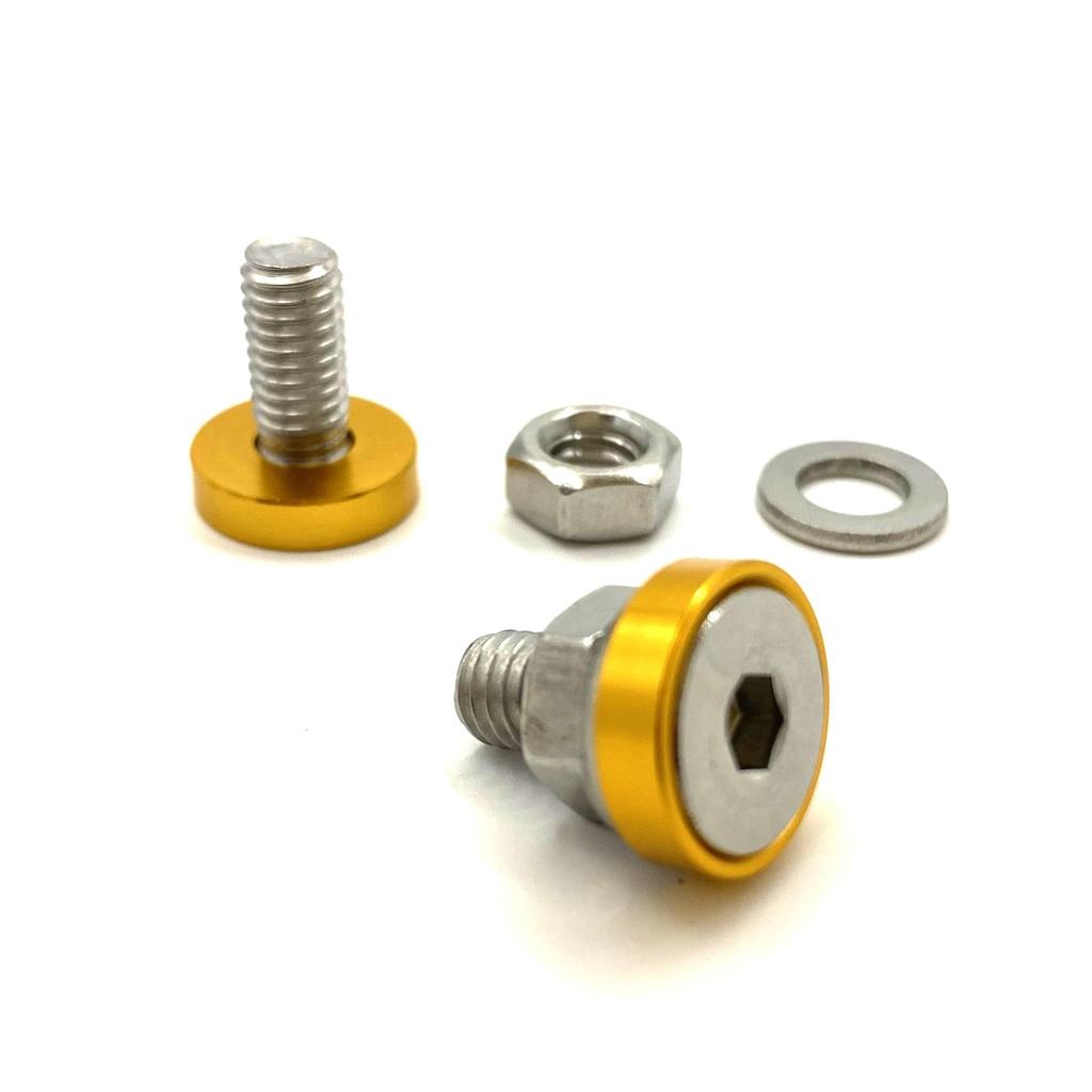 ASATERU A1P15GS Anti- Aluminum Alloy Plate with Steps, For Motorcycles, 0.06 Inch (1.5 Mm) Thick, Gold Anodized Treatment, Gold S