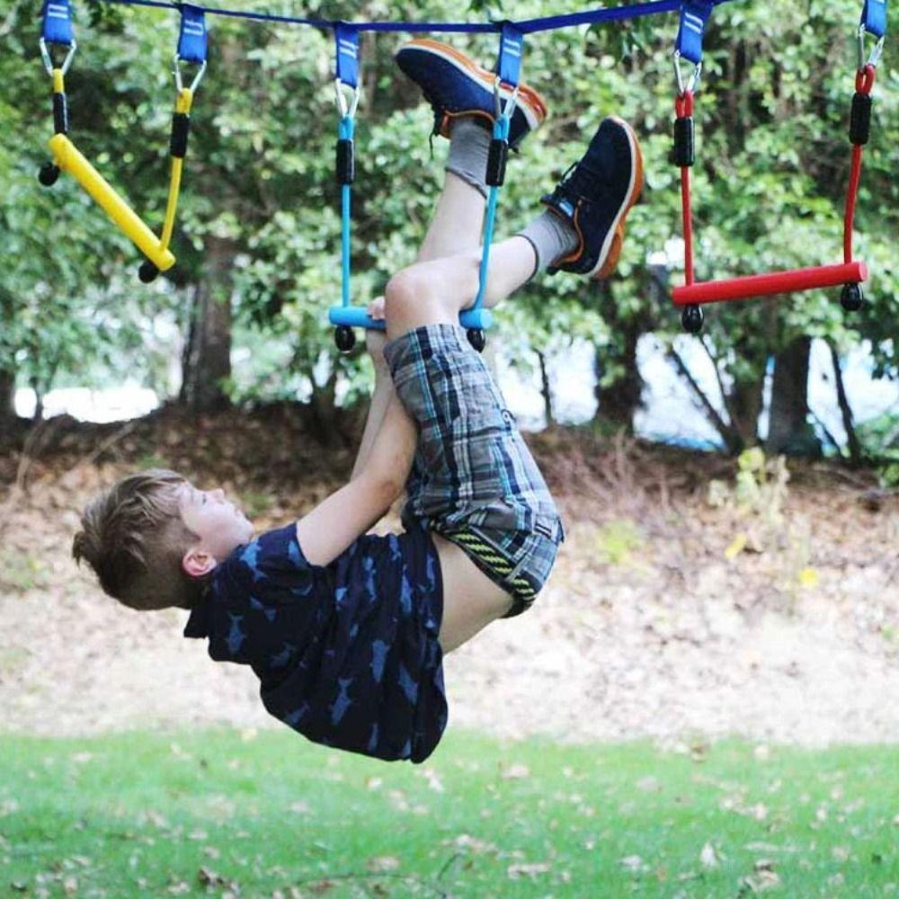 Random Color Outdoor Play Kit Hang Indoor Playground Monkey Swing Bars  Sensory Training Device