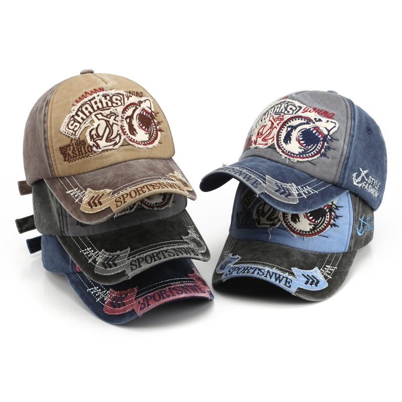 Embroidered Vintage Baseball Cowboy Cap Sun Protection Hat Fishing Running Gift