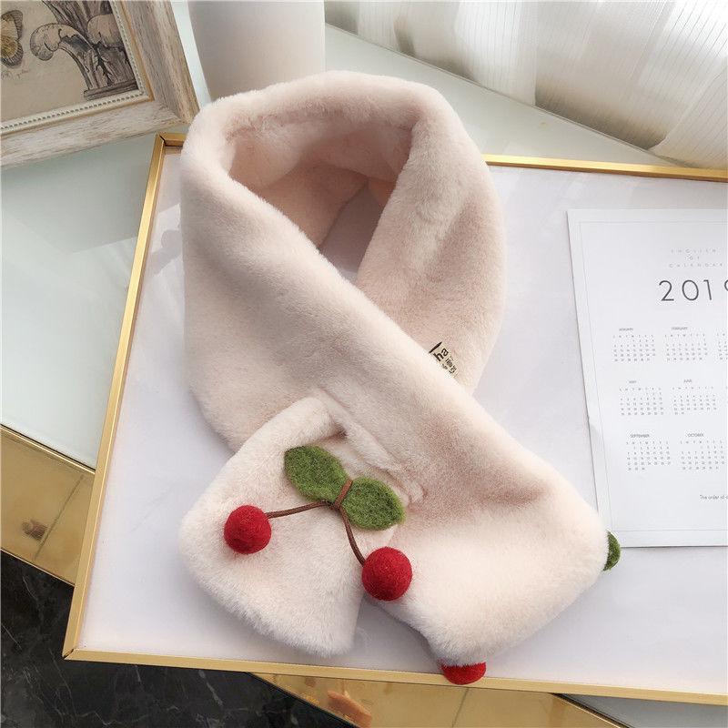 

Милый мультяшный плюшевый теплый шарф для женщин, зимний утеплитель для шеи для девочек хаки