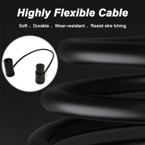Câble Micro XLR 3 Broches Réglable Xiatiaosann, Cordon Adaptateur Audio Mince XLR Mâle vers Femelle pour Mixeurs/Enregistreurs Sound Devices 302, 552, 633, 688, 788T