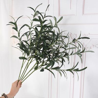 77cm Artificial Olive Tree Branches With Olive Fruit Green Leaf Fake Plant Bouquet For Wedding Home Vase Decor Party Supply Gift