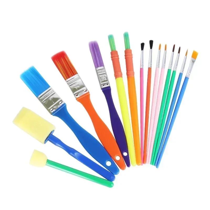 15 Stück DIY Kinder Malen Schwamm EVA Roller Malpinsel Set Schulbedarf Kinder Kunstbedarf Aquarellpinsel