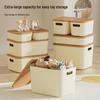 Cream Style Toy Storage Box with Lid - Large Capacity Organizer for Snacks, Sundries, Stationery, Toys, Clothes