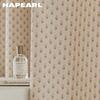 1PC NAPEARL Lingge Tulip Jacquard Blackout Curtain, Creamy Lotus Leaf Edge Thick Curtain for Bedroom Living Room Home Decor