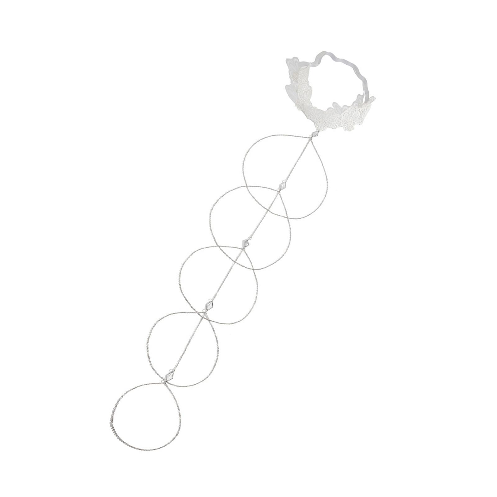 

Многослойные кружевные стили, цепочка, сплавы, кисточки, цепочка на ногу, трендовые сетки, цепочка на бедро для женщин, модный аксессуар белый