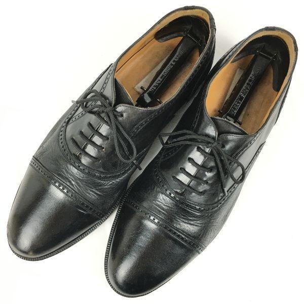Made In Spain Vintage Mezlan Cap Toe Business Shoes Black Size 9.5M 27.027.5(USED)