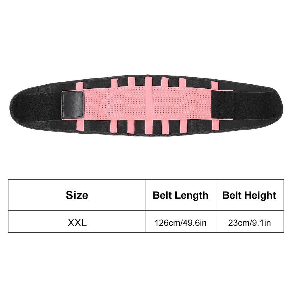 Elastic Adjustable Breathable Waist Belt Lumbar Support Fitness Sports Protection Belt(XXL)
