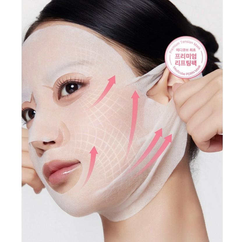 MEDICUBE PDRN Pink Lift-Up Mask Set (4 sheets + V-line up band)