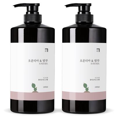 Trattamento per capelli Household White Paper Opuntia & Bamboo Profumazione di muschio bianco, 1L, 2 unità