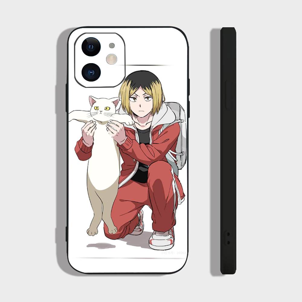 Anime H-Haikyuu Nekoma Phone Case For IPhone 17 Air 16 15 14 13 Pro Max 11 12 Black Silicone Cover