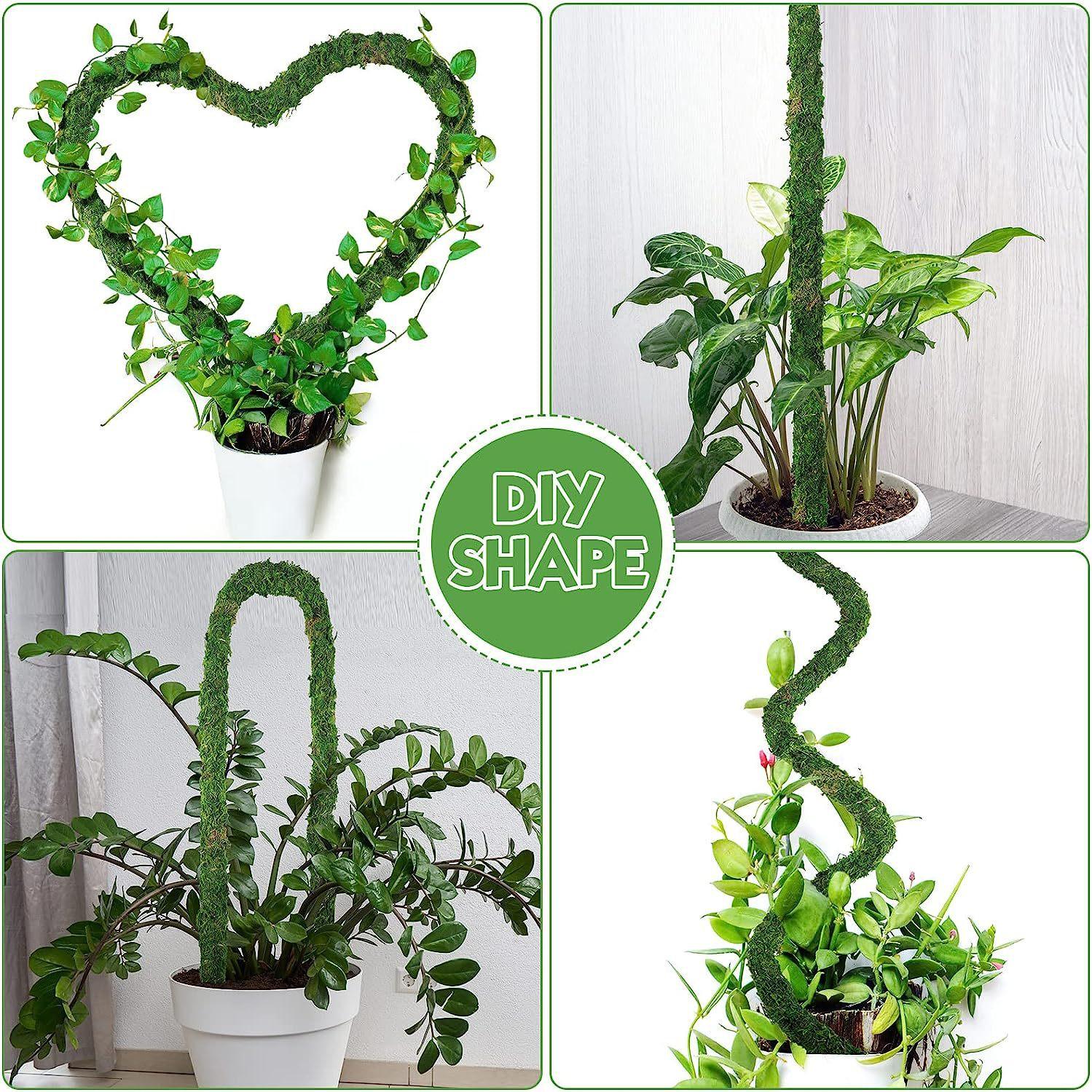 

Гибкий стержень из мха, кокосовый коричневый стержень, в форме «сделай сам», стержень для скалолазания, в форме виноградной лозы, зеленый столб для садоводства Луо 65cm