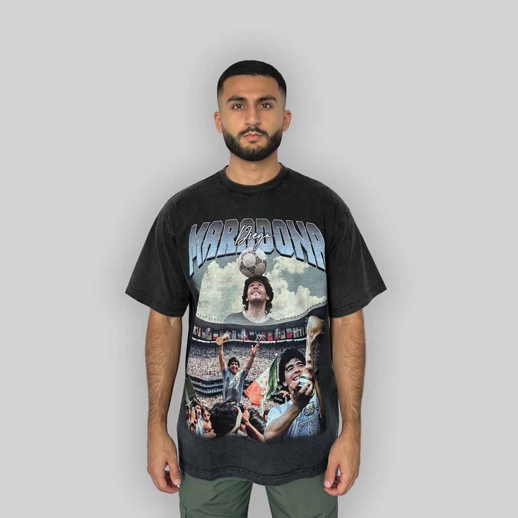 Klasické pánske tričká Letné športové Bavlnený dres DIEGO MARADONA (1986) Potlač TRIČKA Ležérne Nadrozmerné Krátky rukáv Pánske oblečenie