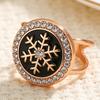 Schal-Ring-Clip für Damen Strass-Hemd-Krawatten-Clips Metall-Schneeflocke Runder Gürtel Seidenschal-Schiebering für Schal Kleid Bekleidungszubehör