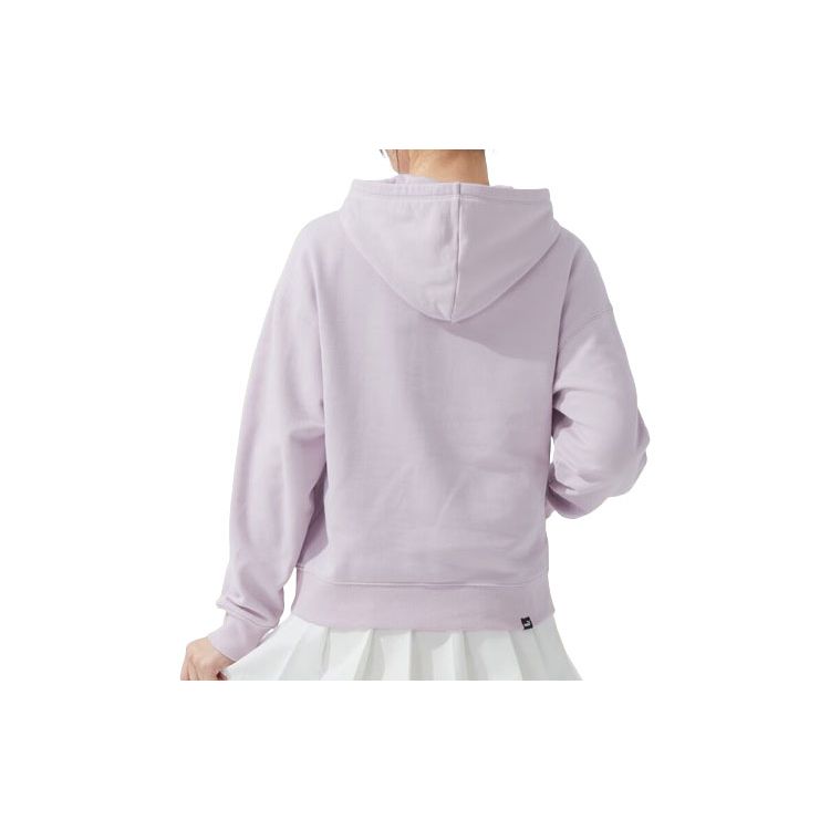 Puma Solid Color Casual Loose Hooded Long Sleeve Sweatshirt Women Sweatshirt Purple 682158-60
